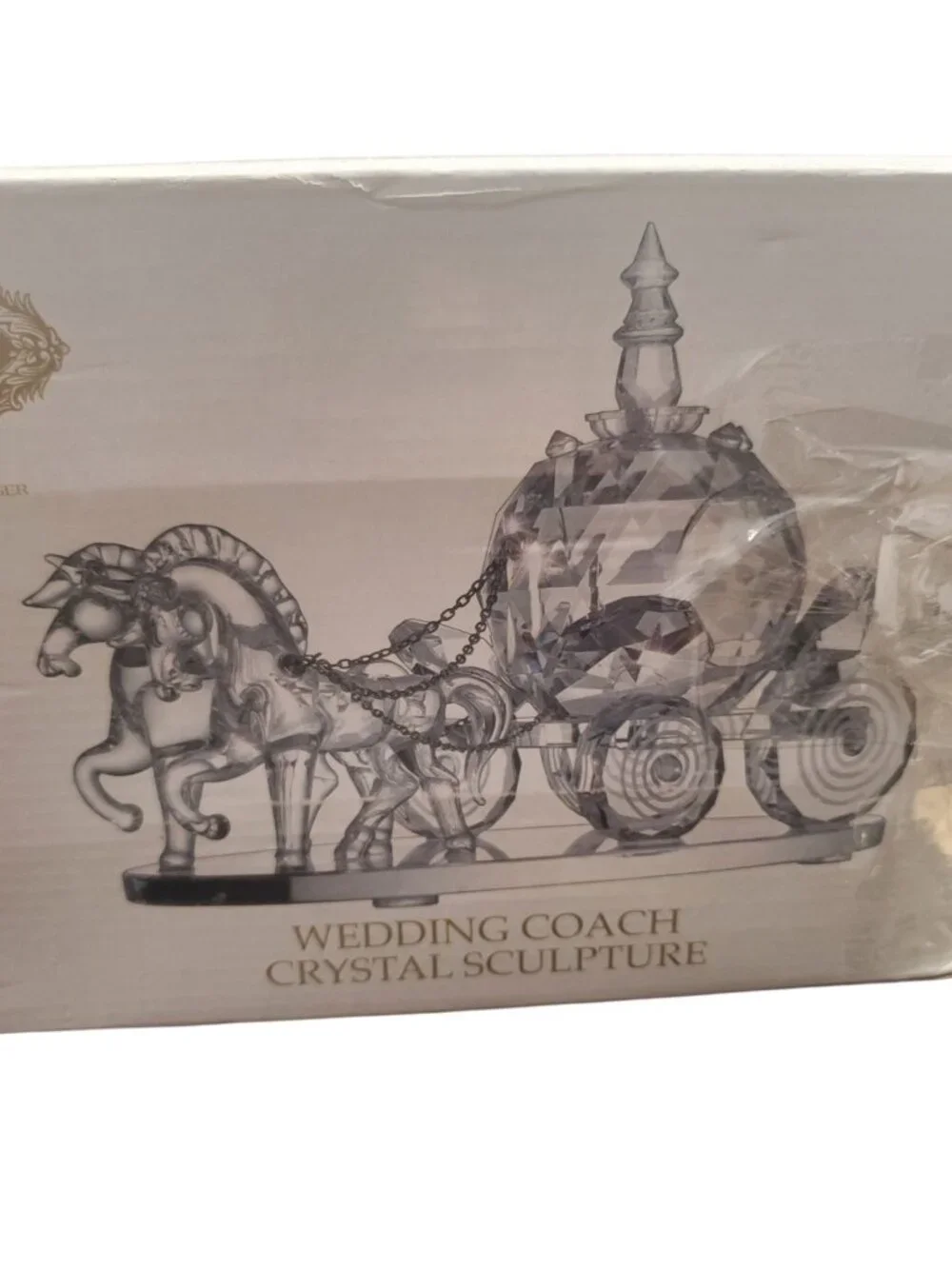 Shannon by Godinger Crystal Cinderella Horse Carriage With Faceted Details